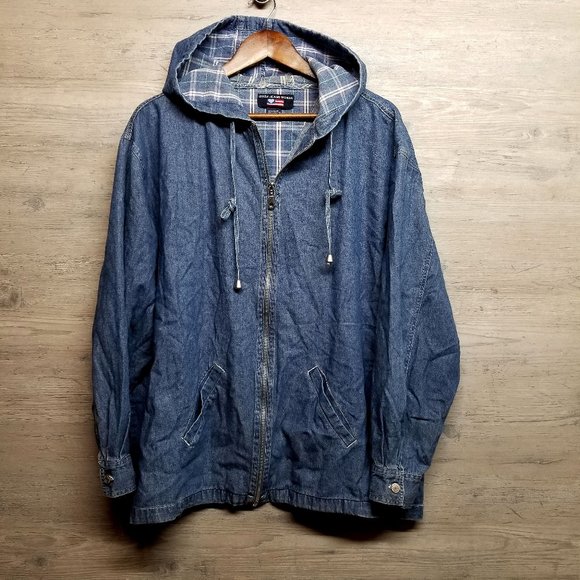 Vintage Jackets & Blazers - Vintage Denim Hooded Jacket. Perfect! Amazing!